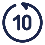 Rewind 10 Seconds Back SVG Icon